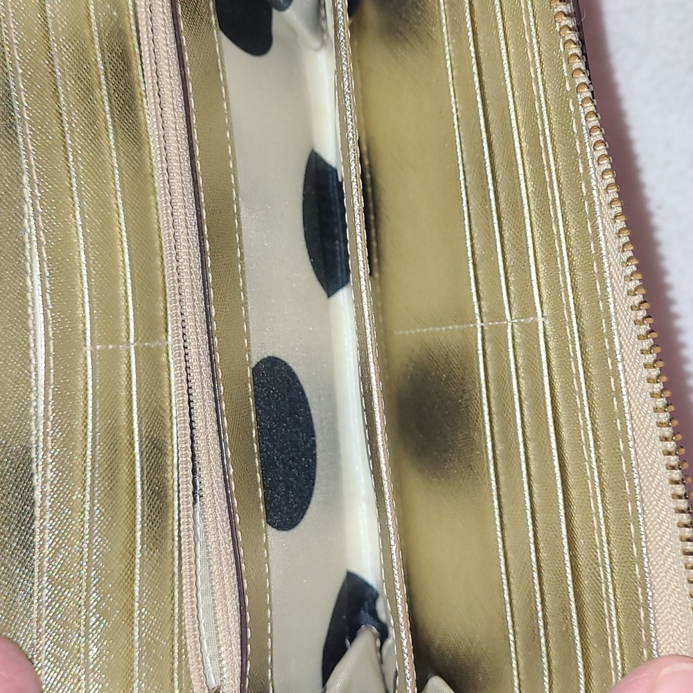 Kate Spade gold long zip wallet - Picture 2 of 8